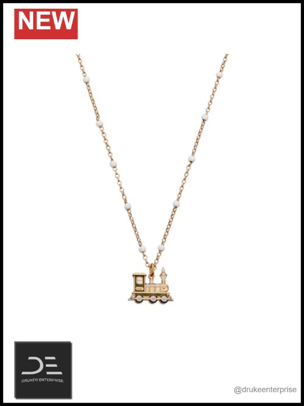 ALEX AND ANI NYBG TRAIN SILVER AND GOLD PLATED BRASS PENDANT NECKLACE